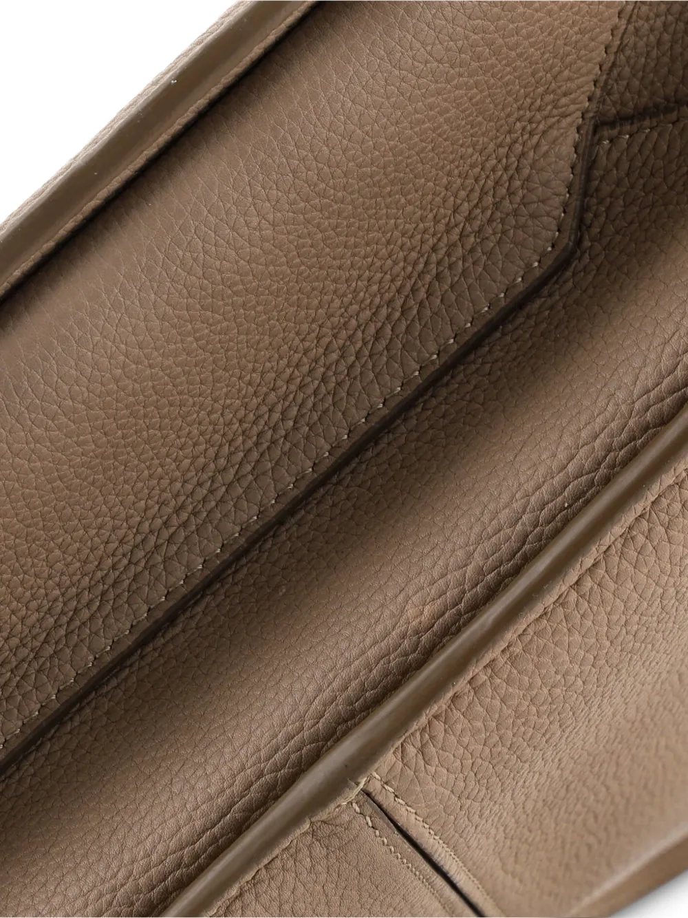 Tri-Fold Grained Calfskin Medium Shoulder Bag