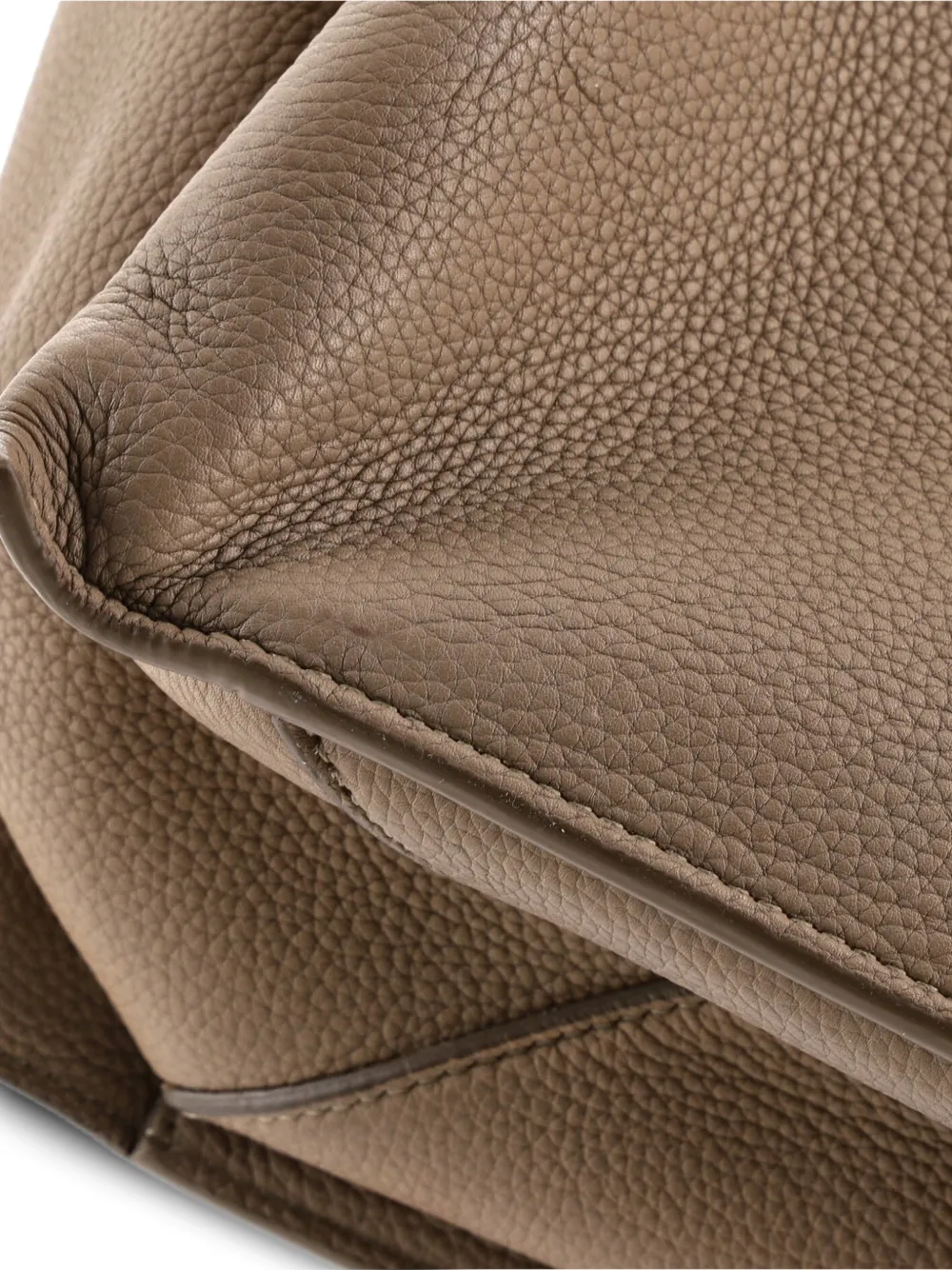 Tri-Fold Grained Calfskin Medium Shoulder Bag