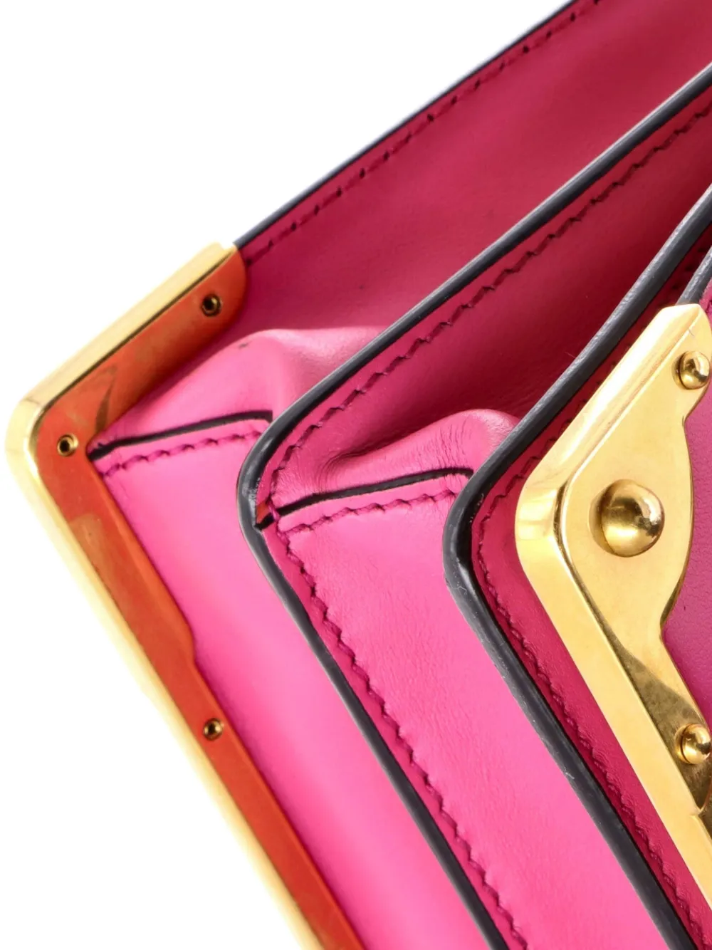 Cahier Leather And Saffiano Leather Small Crossbody Bag