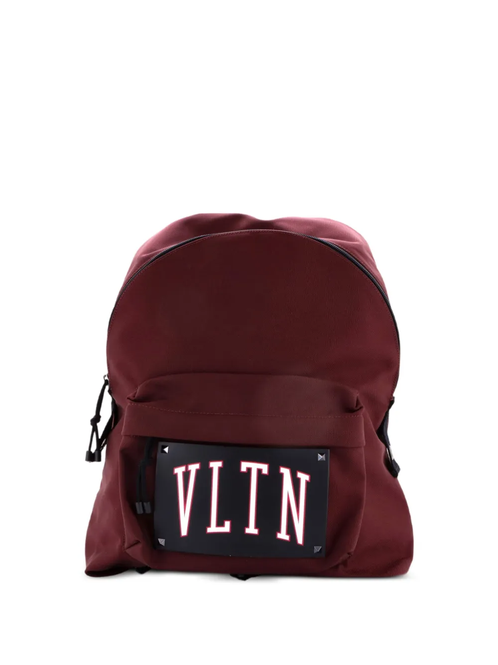 Valentino Garavani Pre-Owned VLTN Nylon with Printed Leather Large backpack - Nero
