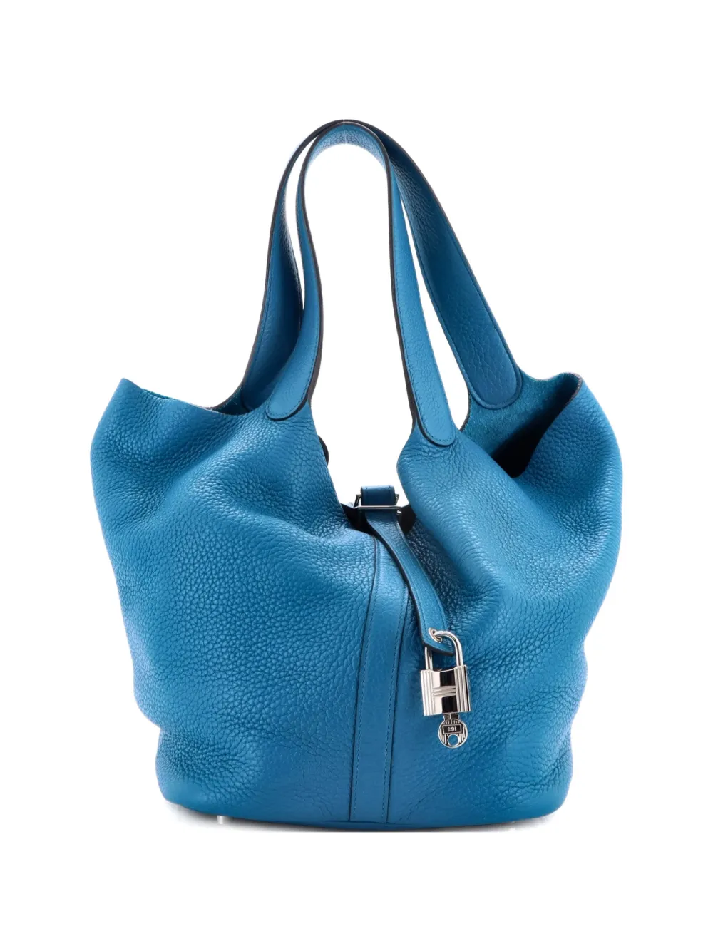 Hermès Pre-Owned Borsa a secchiello Picotin Lock GM in pelle Clemence - Blu