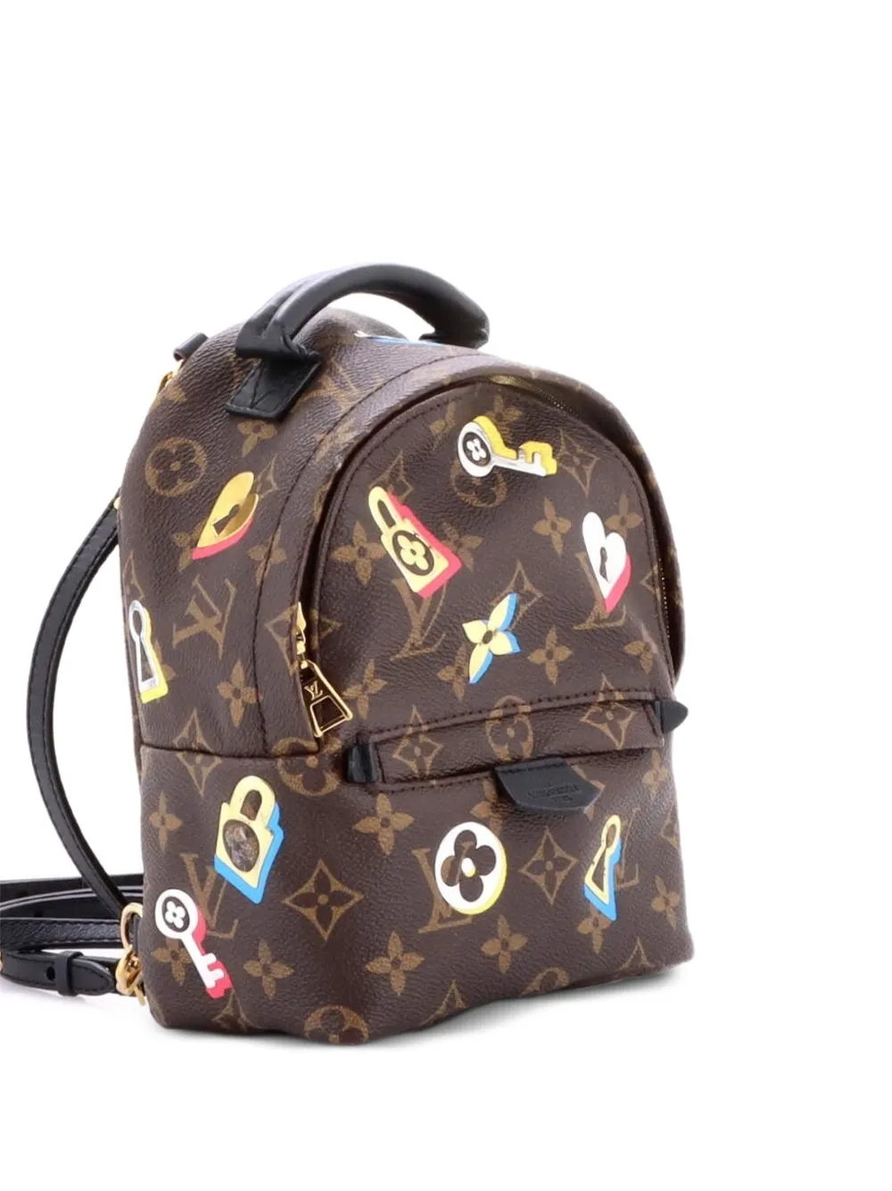 Louis Vuitton Pre-Owned Palm Springs Limited Edition Love Lock Monogram Canvas Mini backpack - Marrone