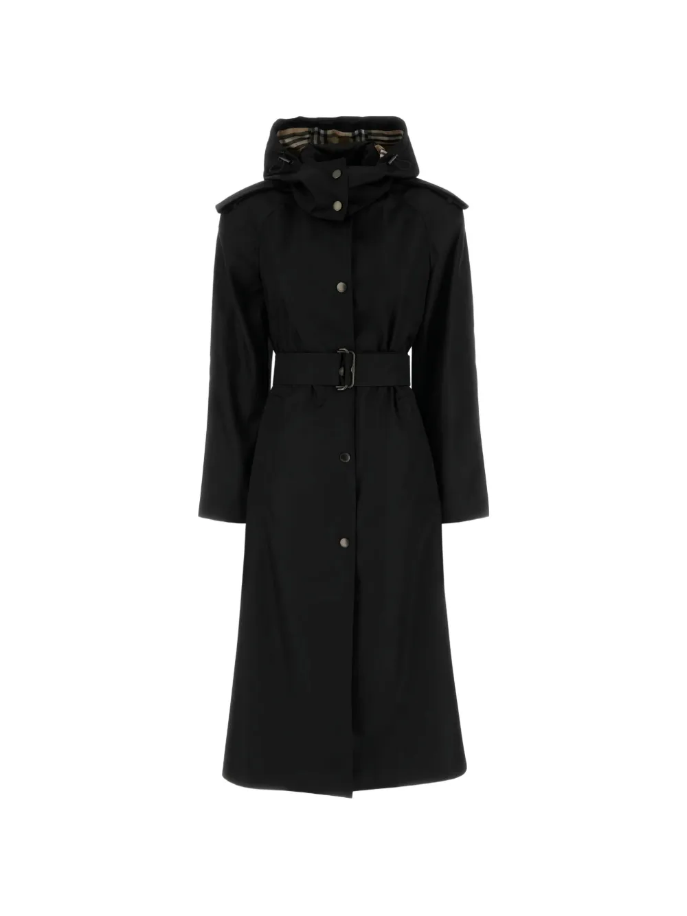 Burberry hooded belted trench coat - Nero