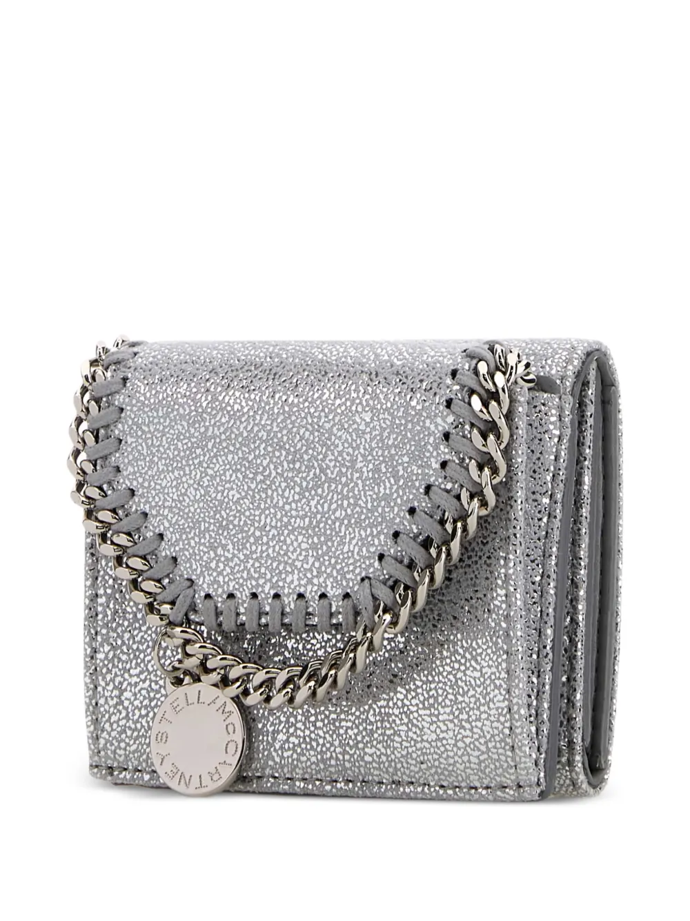 Stella McCartney Silver Shaggy Deer Falabella portemonnee Zilver
