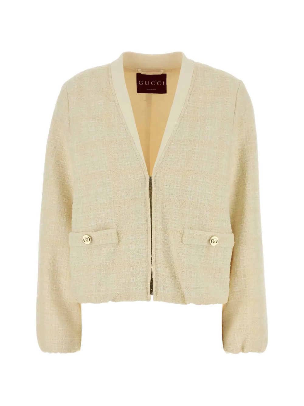 Gucci tweed pocket jacket - Nude