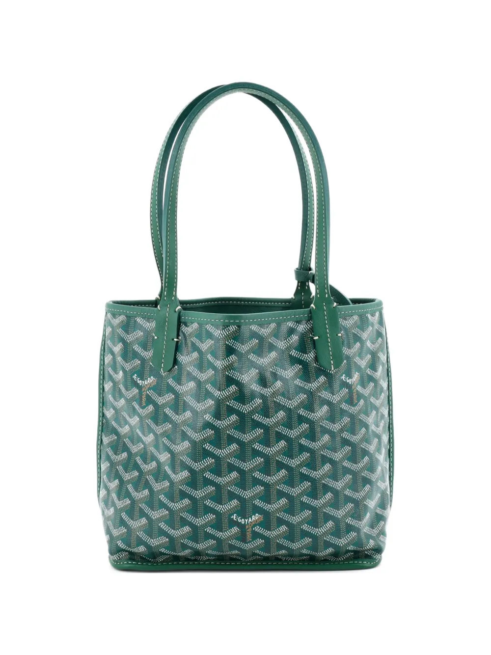 Goyard Pre-Owned Anjou Reversible Tote Coated Canvas Mini satchel - Verde