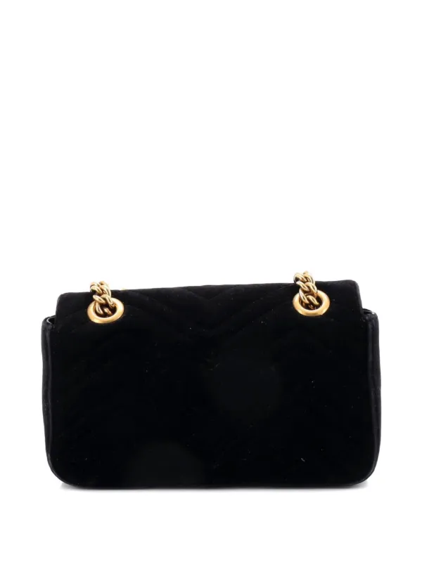 Gucci Pre-Owned GGマーモント フラップ マテラッセ ベルベット ミニ 