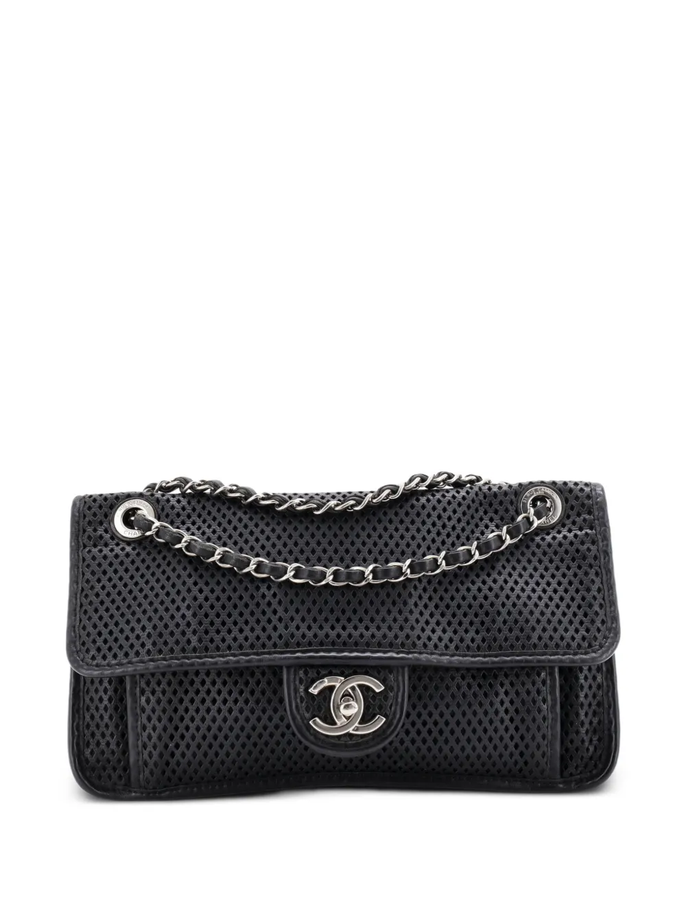 CHANEL Pre-Owned Up In The Air Flap Bag Perforated Leather Medium shoulder bag - Nero