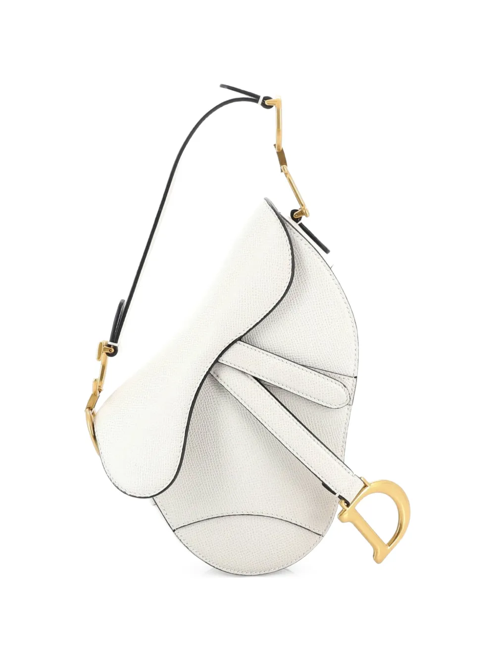 Christian Dior Pre-Owned Saddle Handbag Leather Mini shoulder bag - Bianco