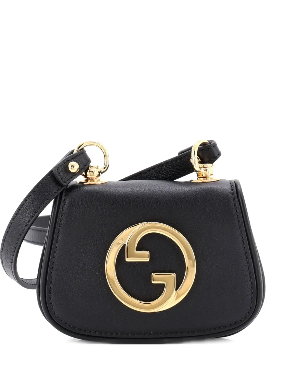 Gucci Pre-Owned Blondie NM Card Case Wallet with Strap Leather crossbody bag - Nero