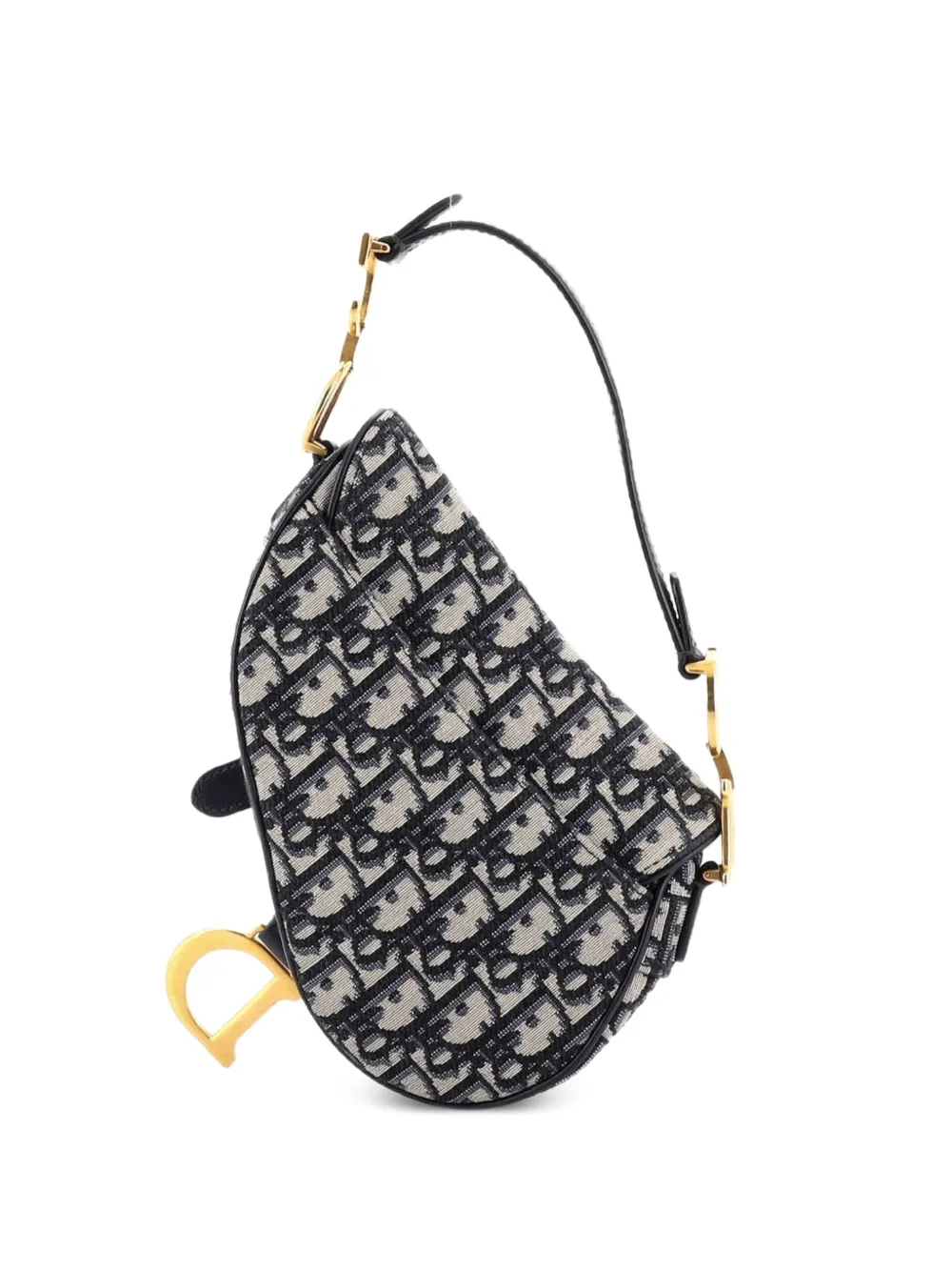 Christian Dior Pre-Owned Saddle Handbag Oblique Canvas Mini shoulder bag - Blu