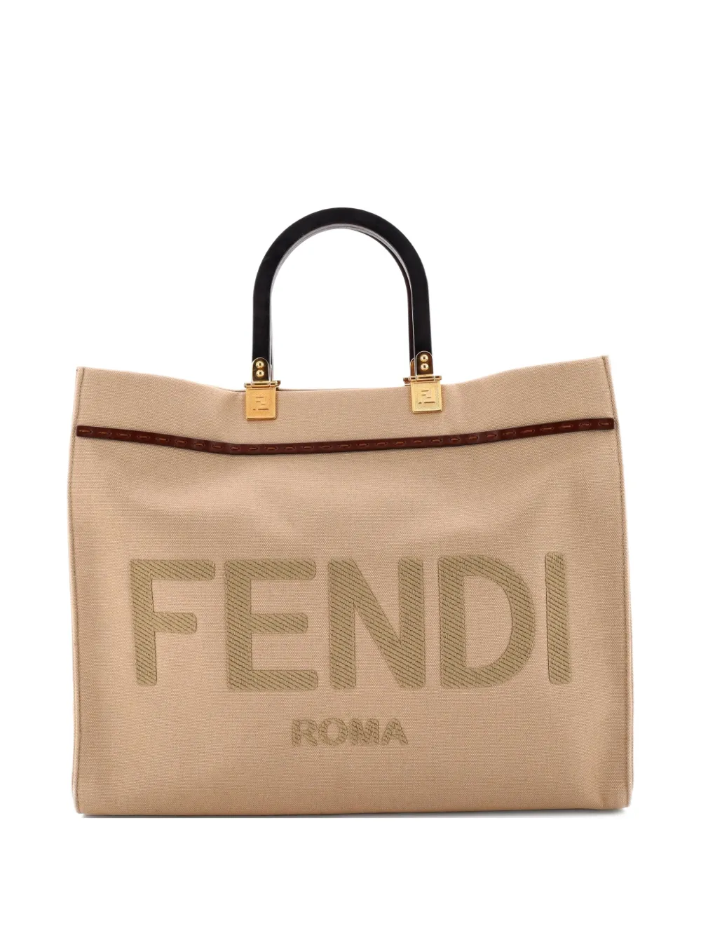 Fendi Pre-Owned Sunshine Shopper Canvas Medium tote bag - Toni neutri