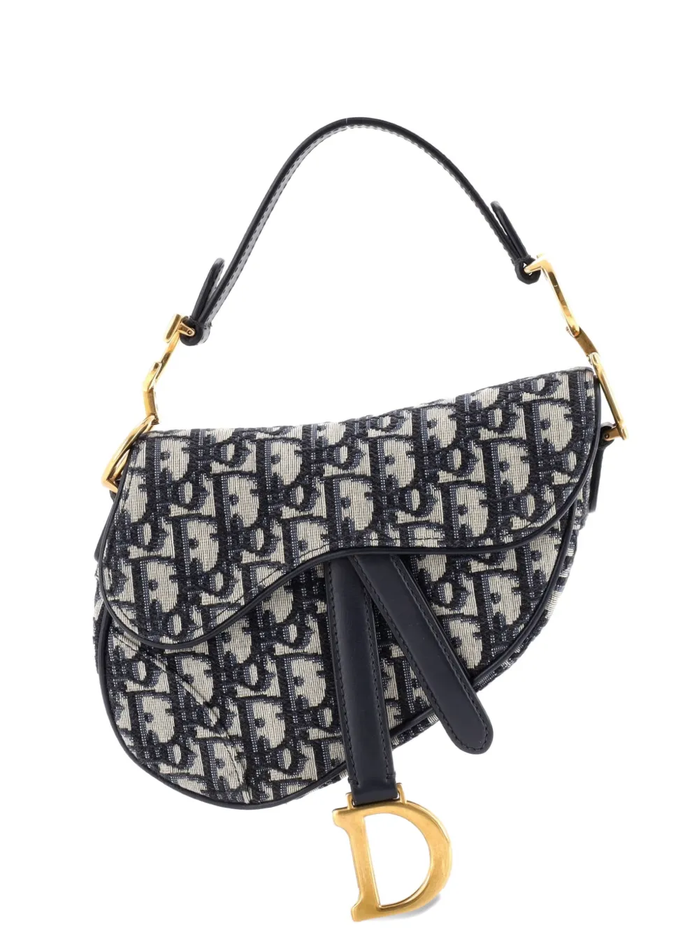 Christian Dior Pre-Owned Saddle Handbag Oblique Canvas Mini shoulder bag - Blu