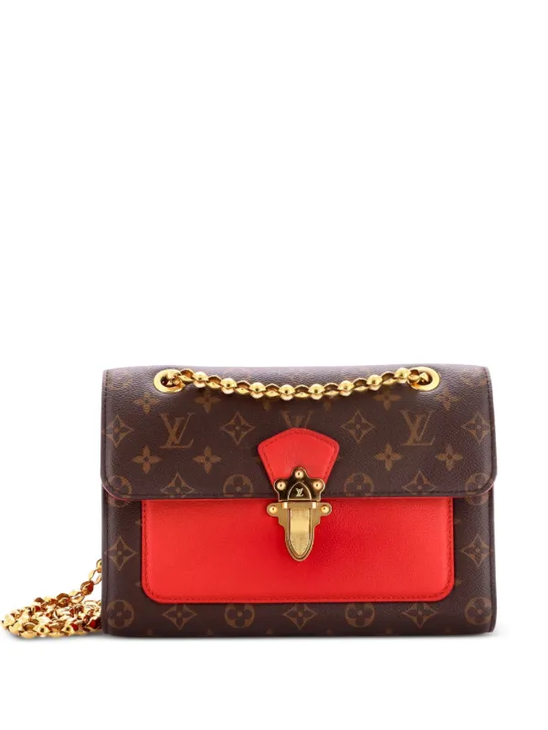 Louis Vuitton Pre-owned Victoire Handbag Monogram Canvas and Leather Shoulder Bag in Brown
