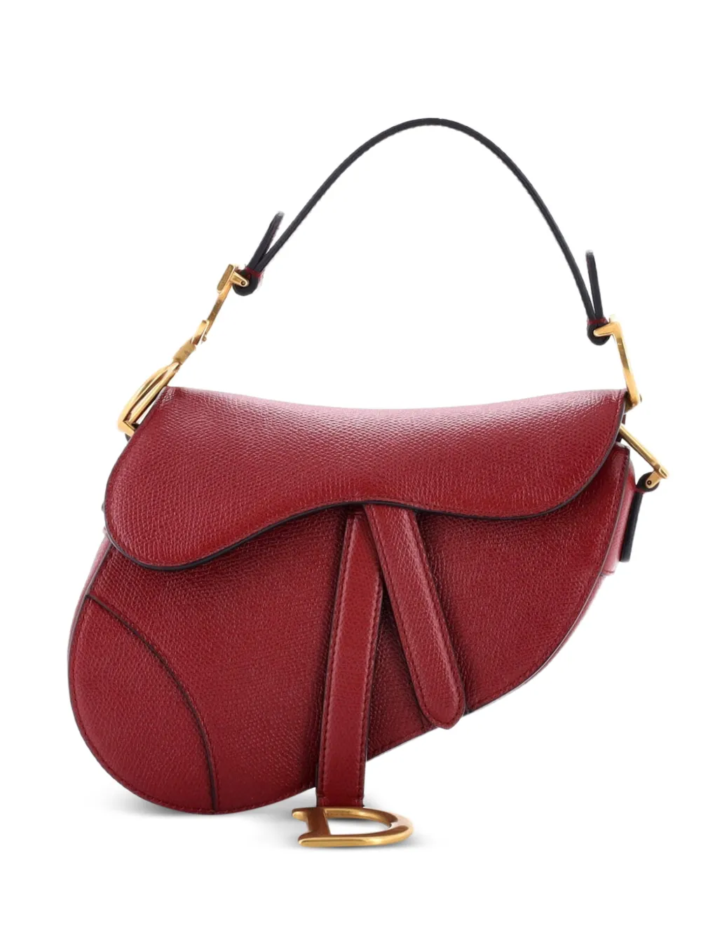 Christian Dior Pre-Owned Saddle Handbag Leather Mini shoulder bag - Rosso