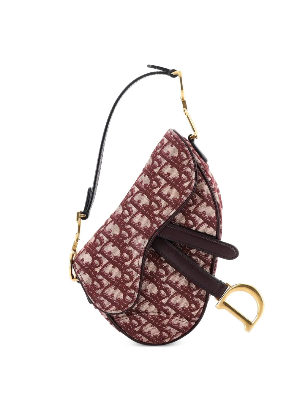 Christian Dior Pre-Owned Saddle Handbag Oblique Canvas Mini shoulder bag - Rosso