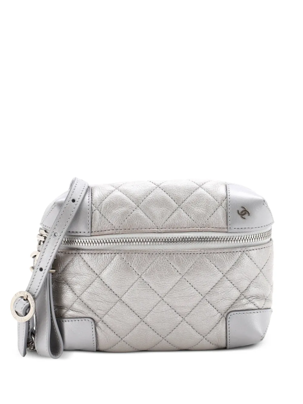 CHANEL Pre-Owned Street Allure Camera Bag Quilted Calfskin crossbody bag - Argento