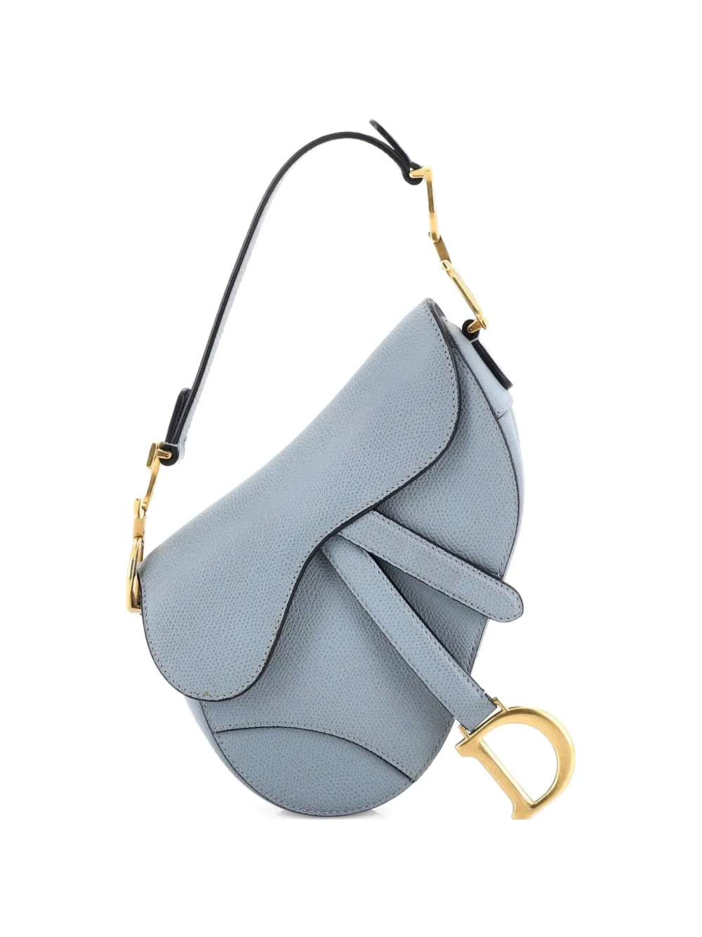 Christian Dior Pre-Owned Saddle Handbag Leather Mini shoulder bag - Blu