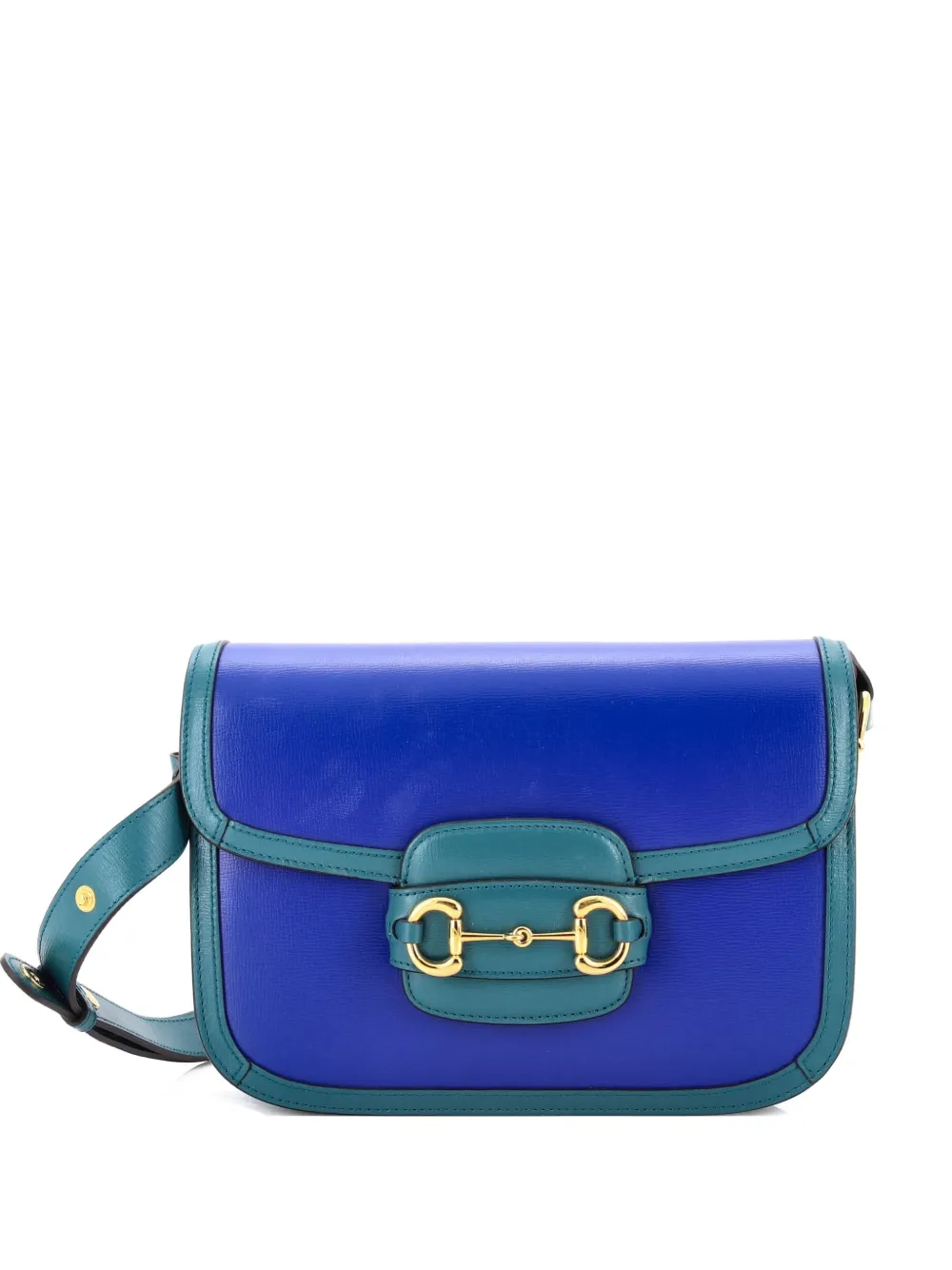 Gucci Pre-Owned Horsebit 1955 Leather Small shoulder bag - Blu