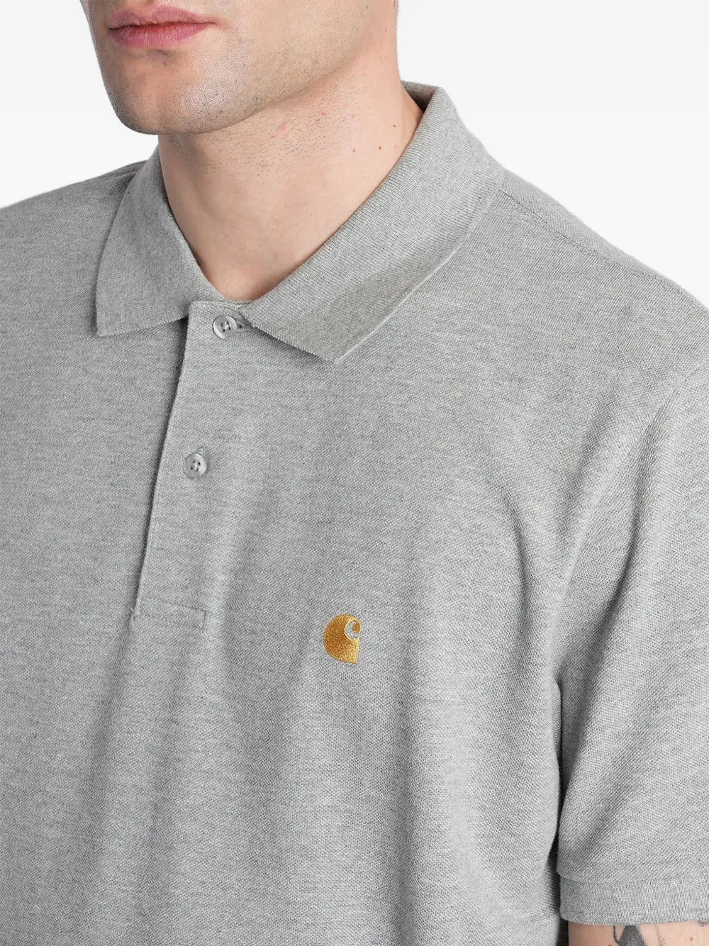 Carhartt WIP S S Chase poloshirt Grijs