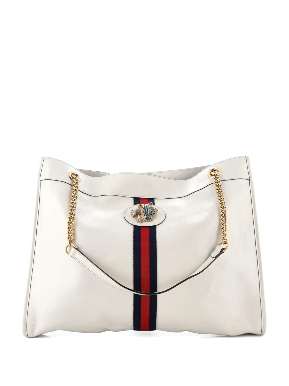 Gucci Pre-Owned Rajah Chain Leather Large tote bag - Toni neutri
