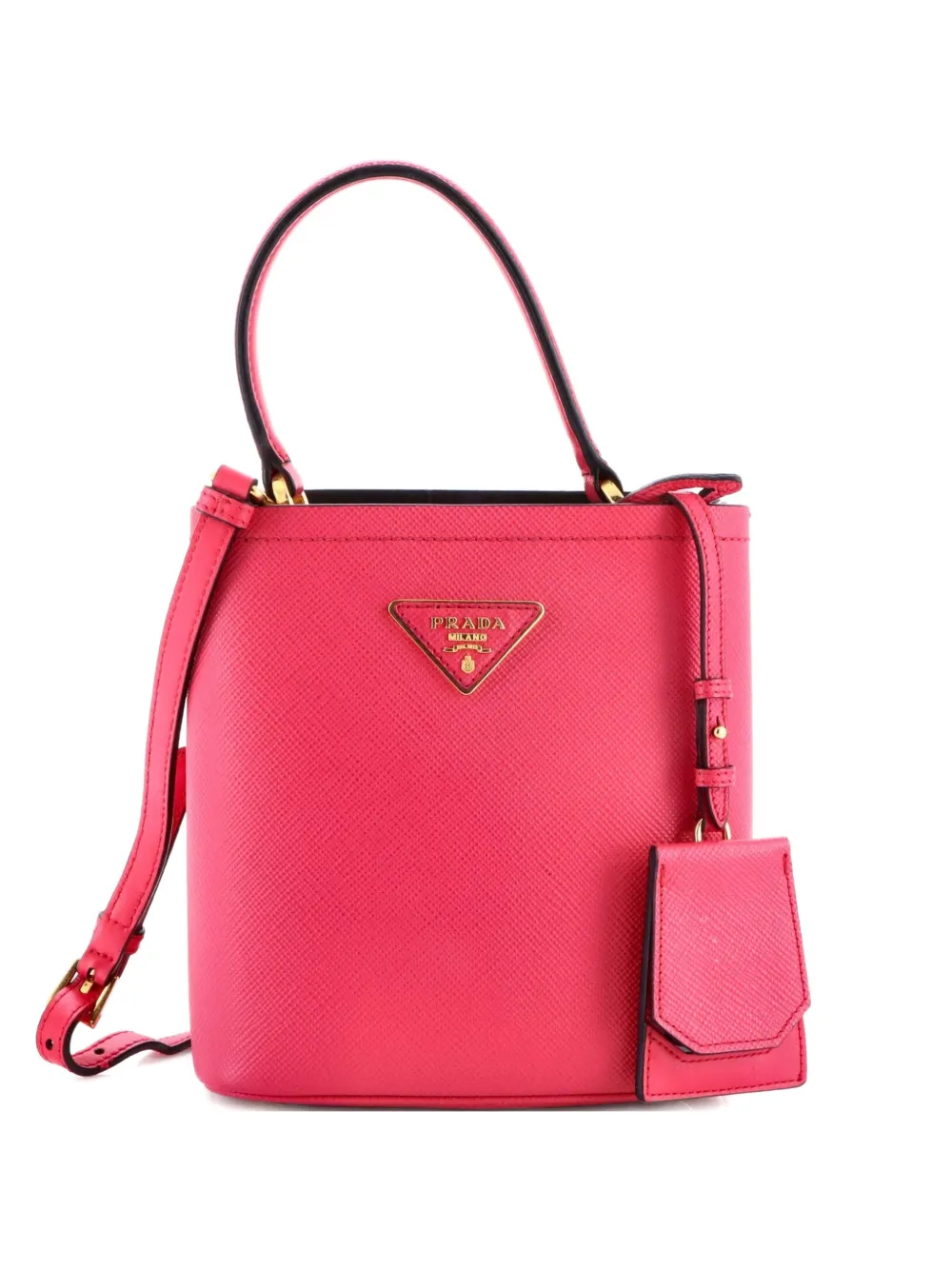 Prada Pre-Owned Panier Saffiano Leather Small bucket bag - Rosa