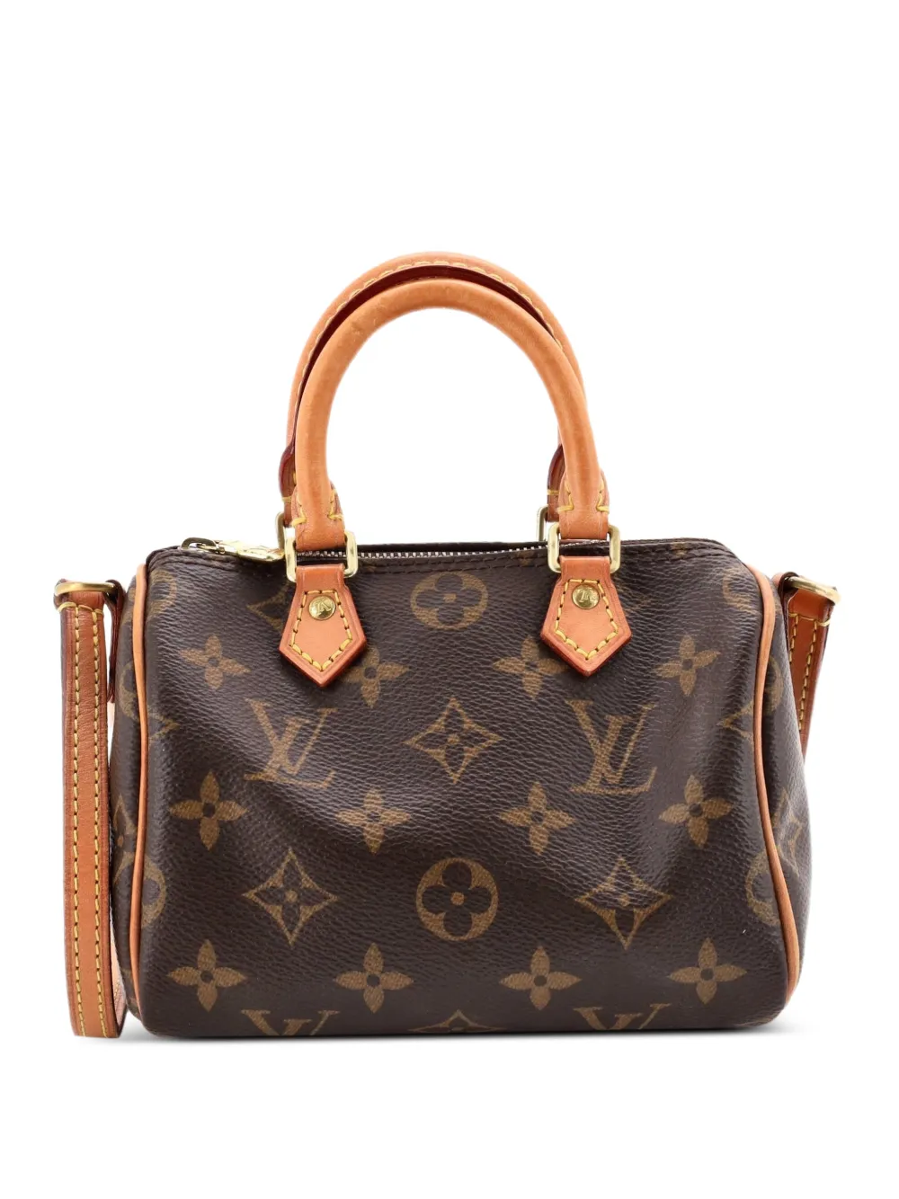 Louis Vuitton Pre-Owned Speedy Bandouliere Bag Monogram Canvas Nano crossbody bag - Marrone