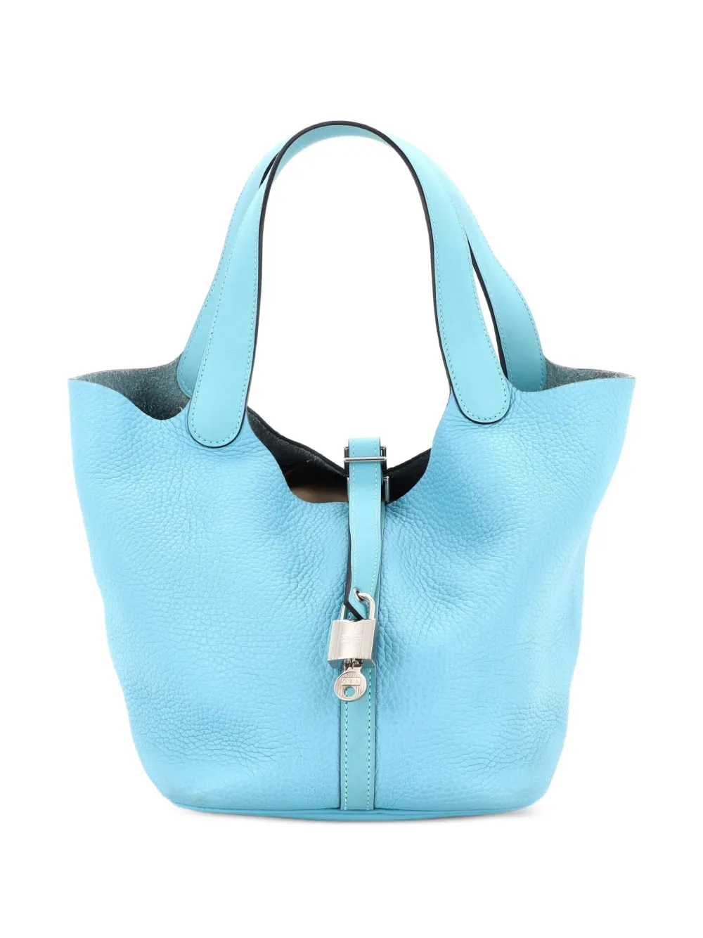 Hermès Pre-Owned Picotin Lock Bag Clemence MM bucket bag - Blu