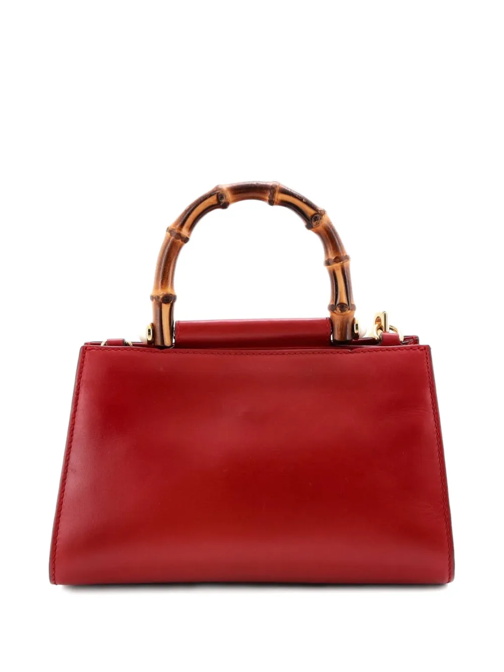 Gucci Pre-Owned Nymphaea Top Handle Bag Leather Mini satchel - Rosso