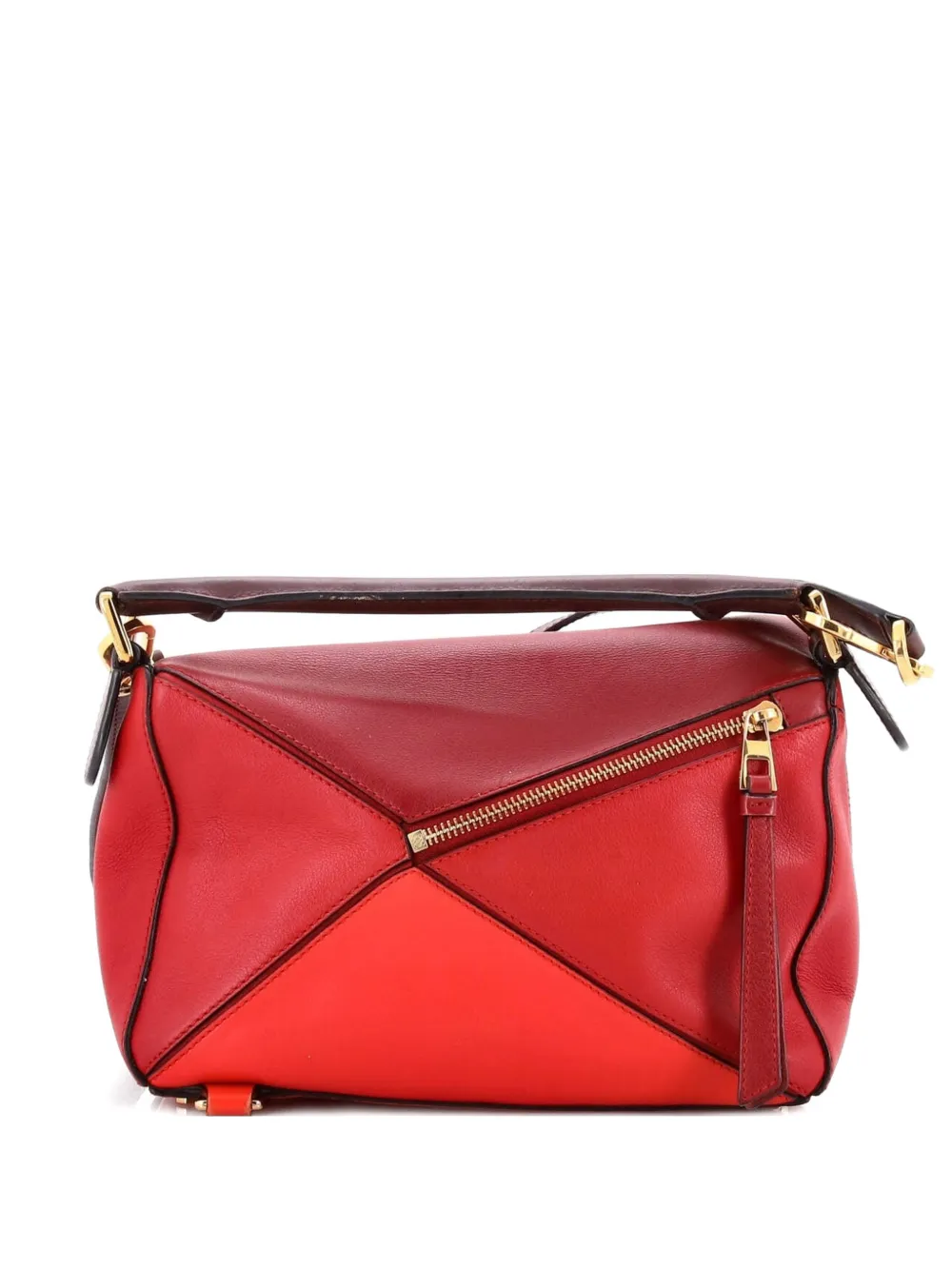 Puzzle Bag Leather Small Satchel