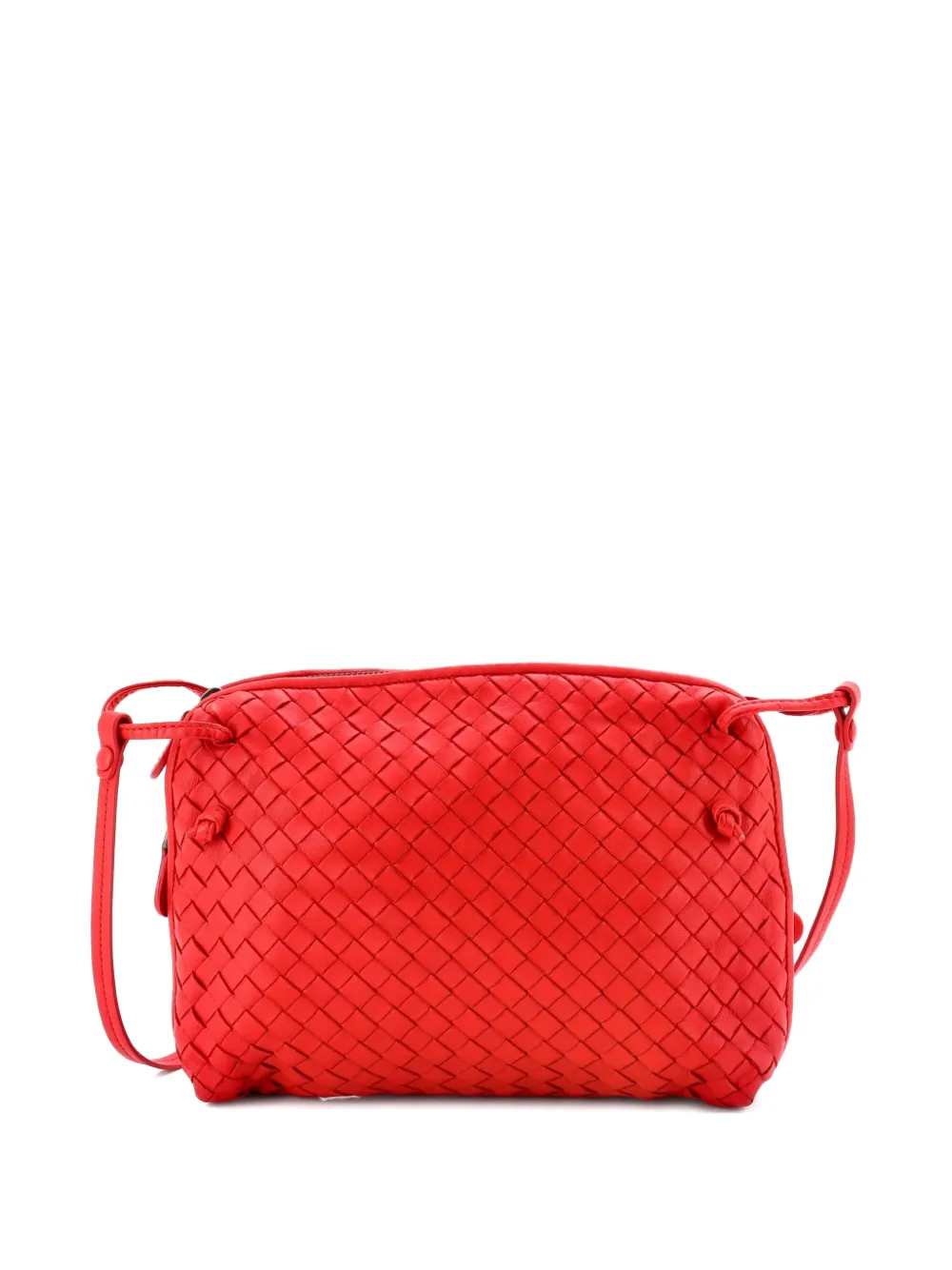 Bottega Veneta Pre-Owned Nodini Intrecciato Nappa Small crossbody bag - Rosso