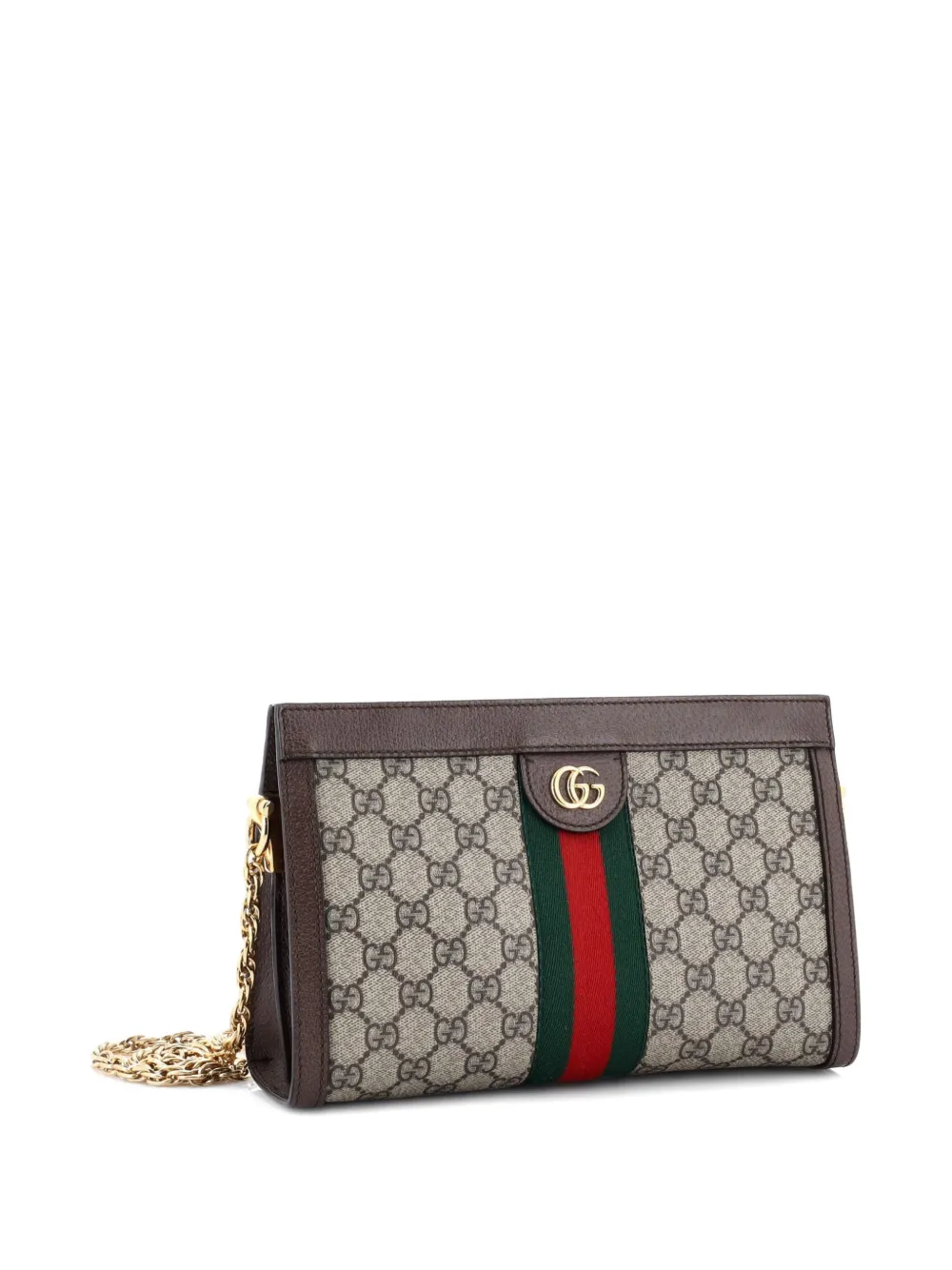  Gucci Pre-owned Petit Sac à Bandoulière Ophidia Chain - Marron 