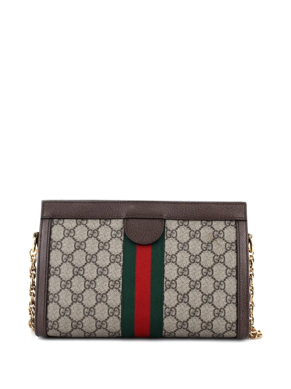  Gucci Pre-owned Petit Sac à Bandoulière Ophidia Chain - Marron 