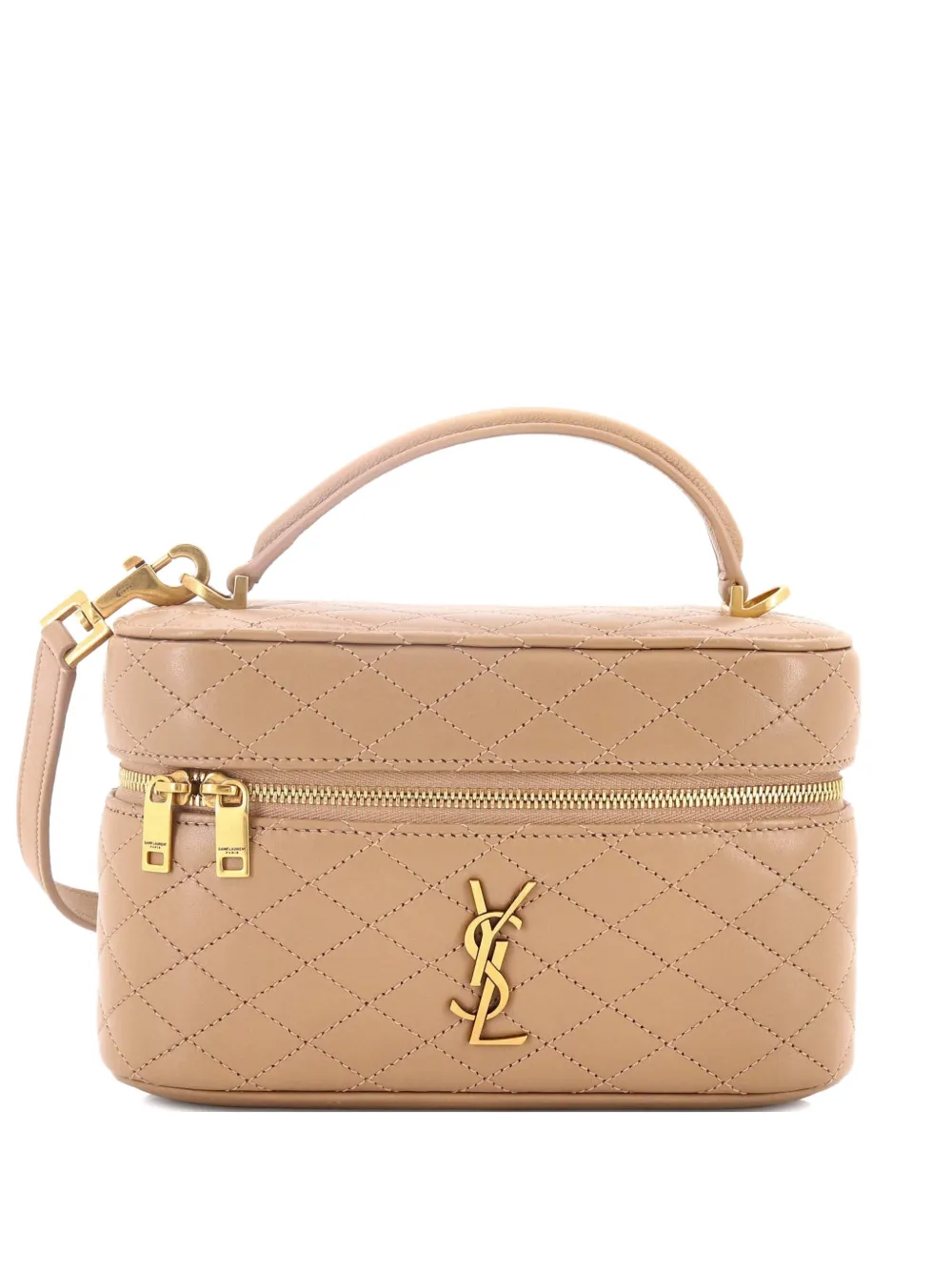Saint Laurent Pre-Owned Borsa a tracolla Gaby mini in pelle trapuntata con zip - Toni neutri