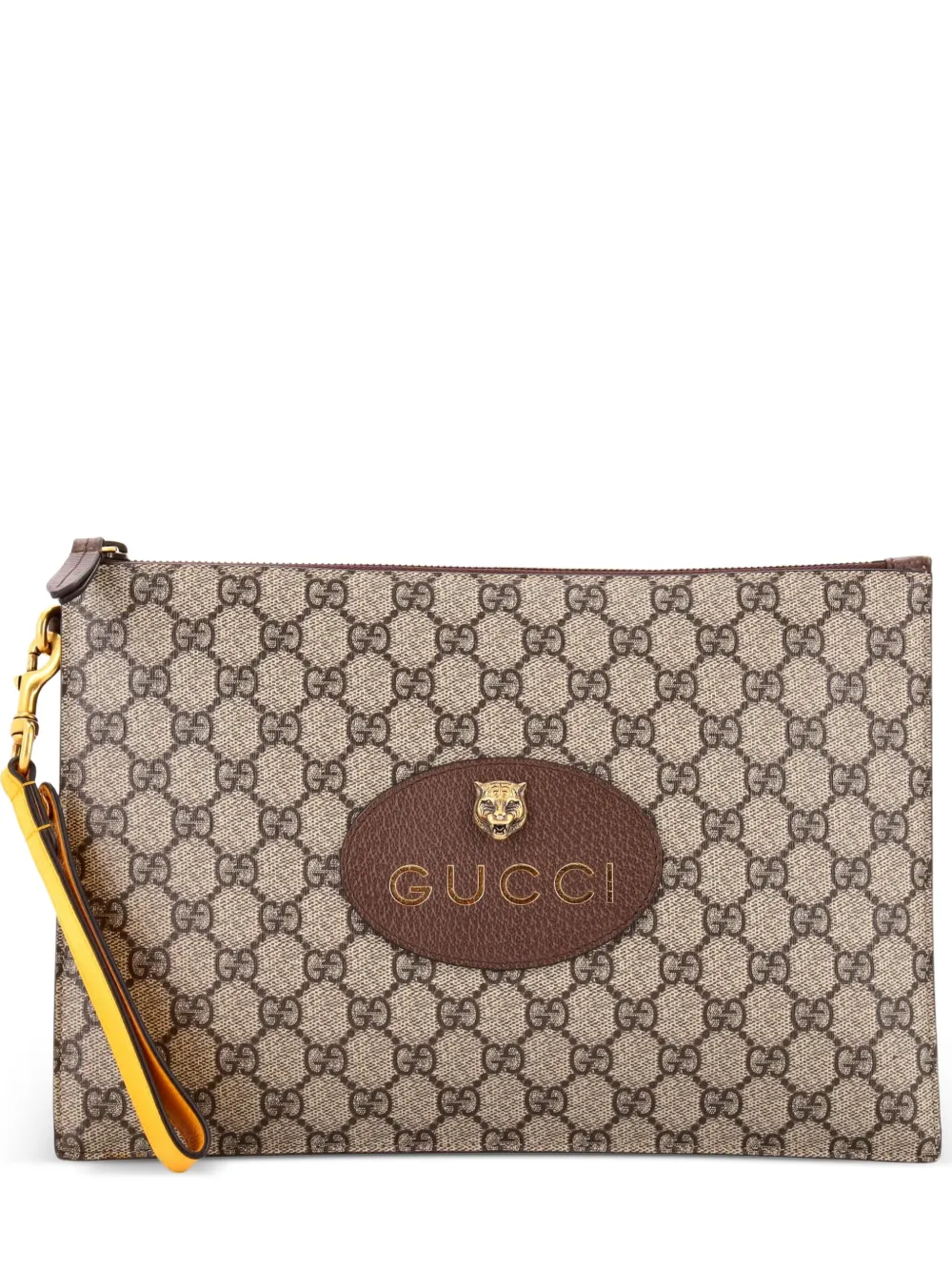 Gucci Pre-Owned Clutch Neo Vintage in tela cerata GG - Marrone