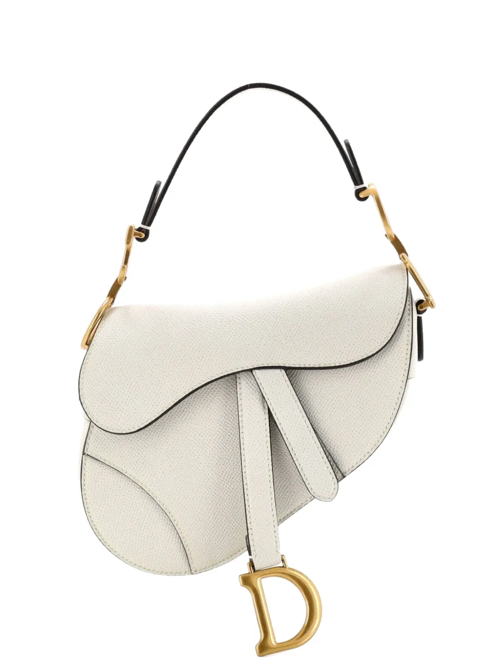 Christian Dior Pre-Owned Saddle Handbag Leather Mini shoulder bag - Bianco