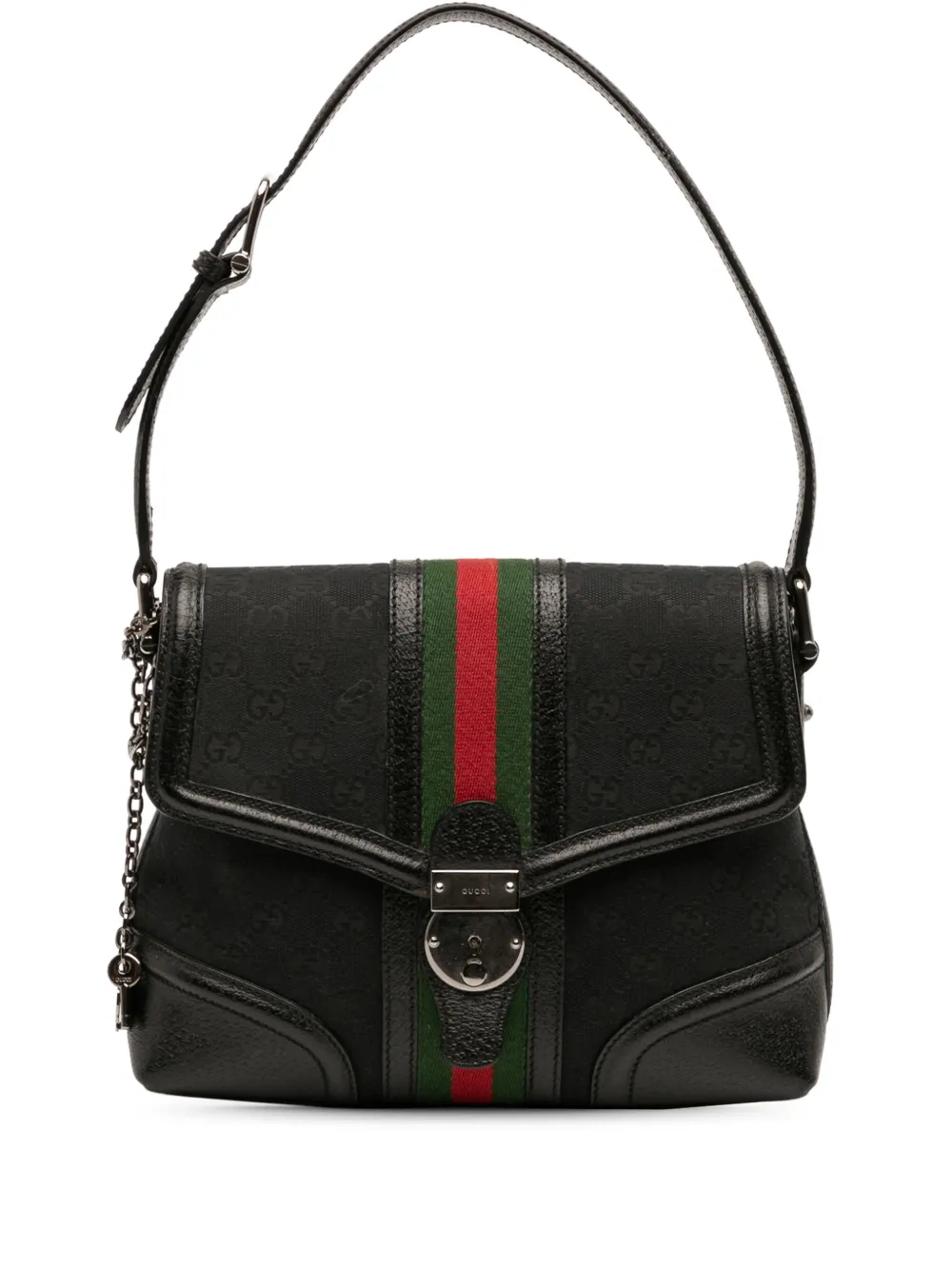 Gucci Pre-Owned 2000-2015 Small GG Canvas Web Treasure shoulder bag - Nero