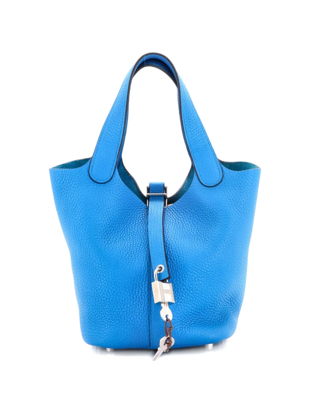 Hermès Pre-Owned Picotin Lock Bag Clemence PM bucket bag - Blu