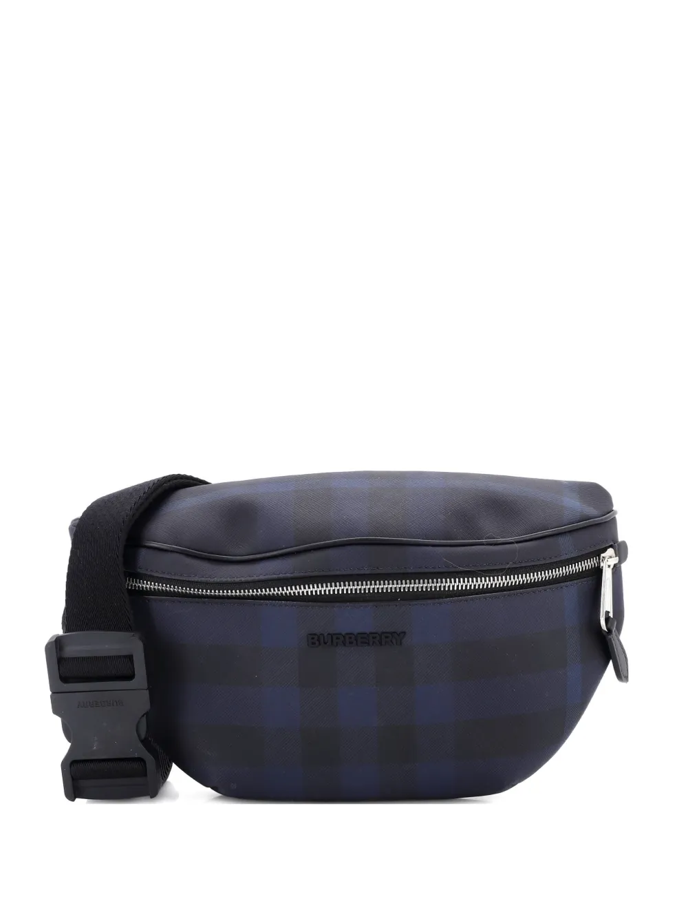 Burberry Pre-Owned Marsupio Cason medio in E-canvas con motivo Check - Blu
