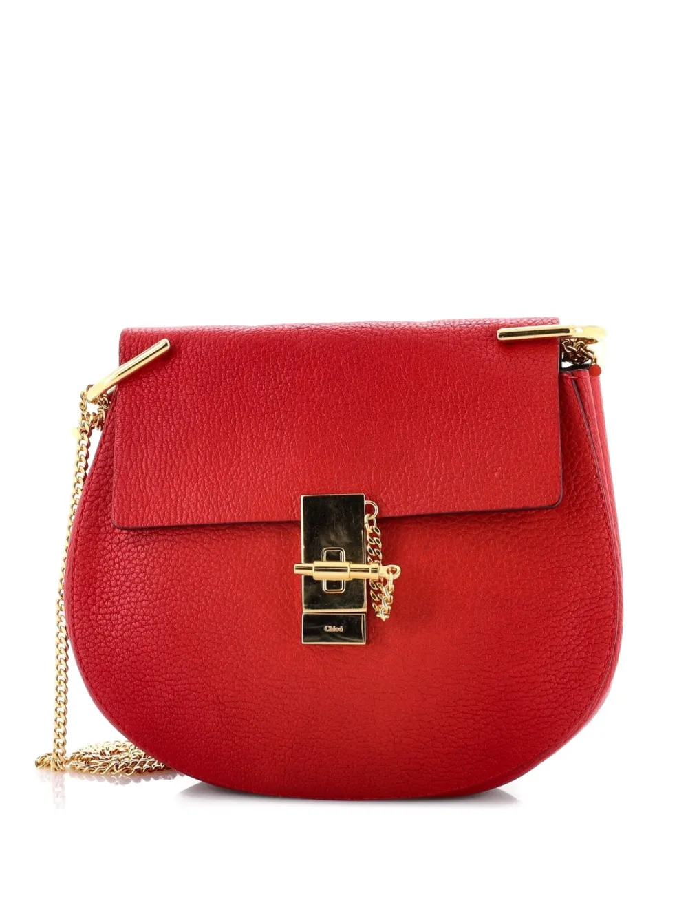 Chloé Pre-Owned Drew Leather Medium crossbody bag - Rosso