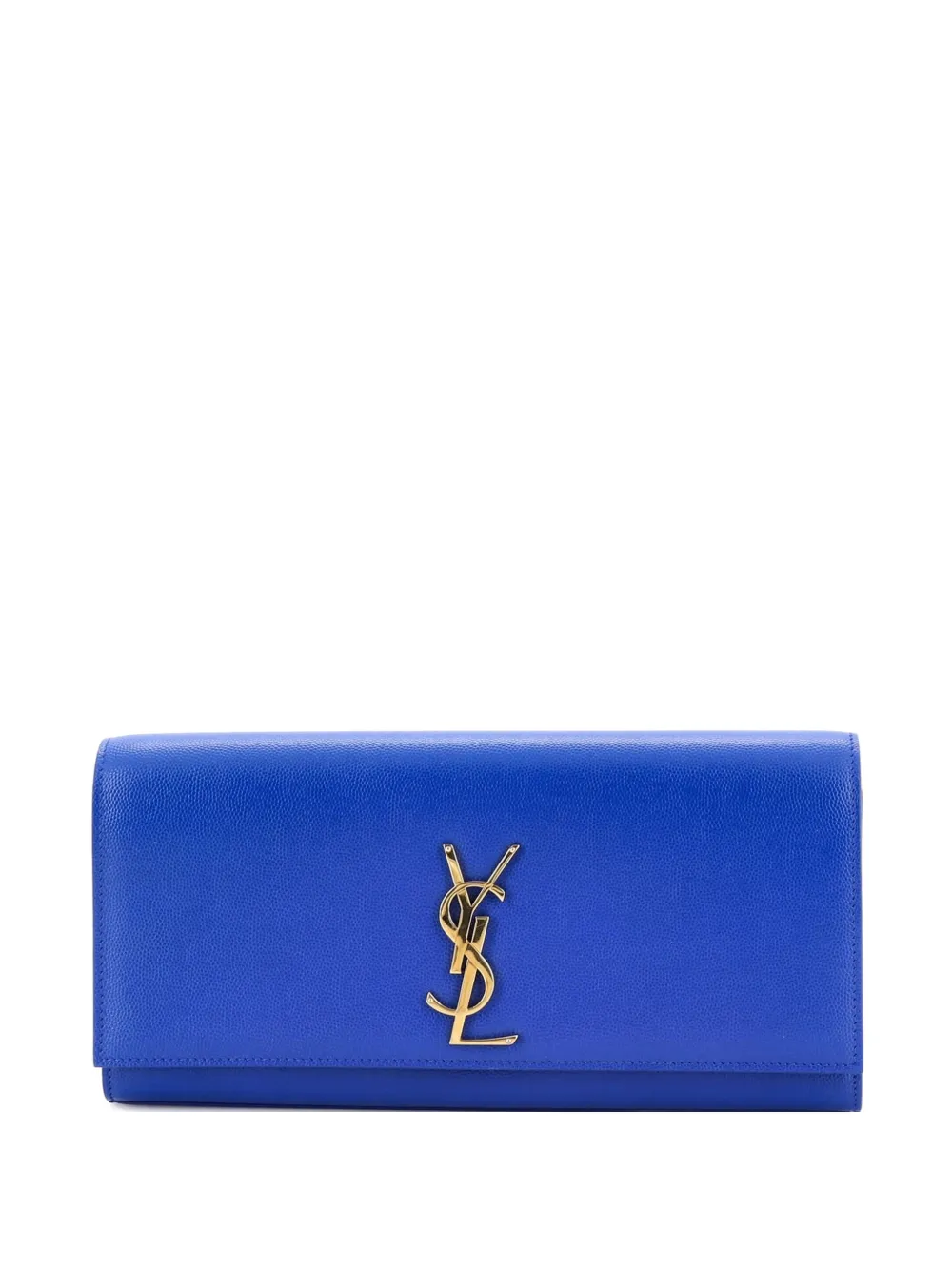 Saint Laurent Pre-Owned Classic Monogram Leather Long clutch bag - Blu