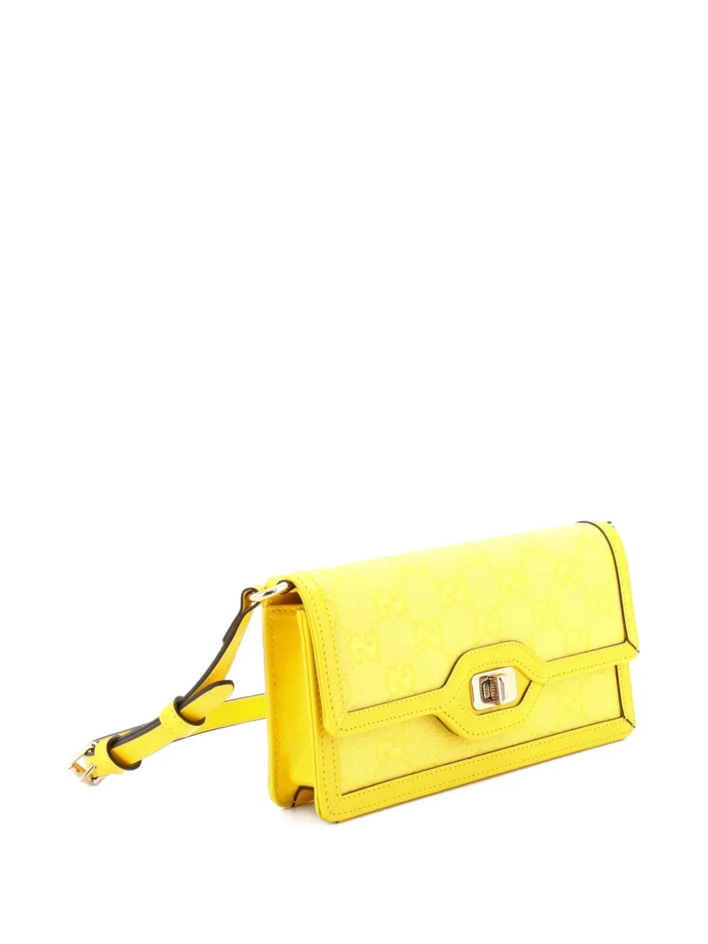  Gucci Pre-owned Sac Porté épaule Luce En Toile Gg Format Mini - Jaune 