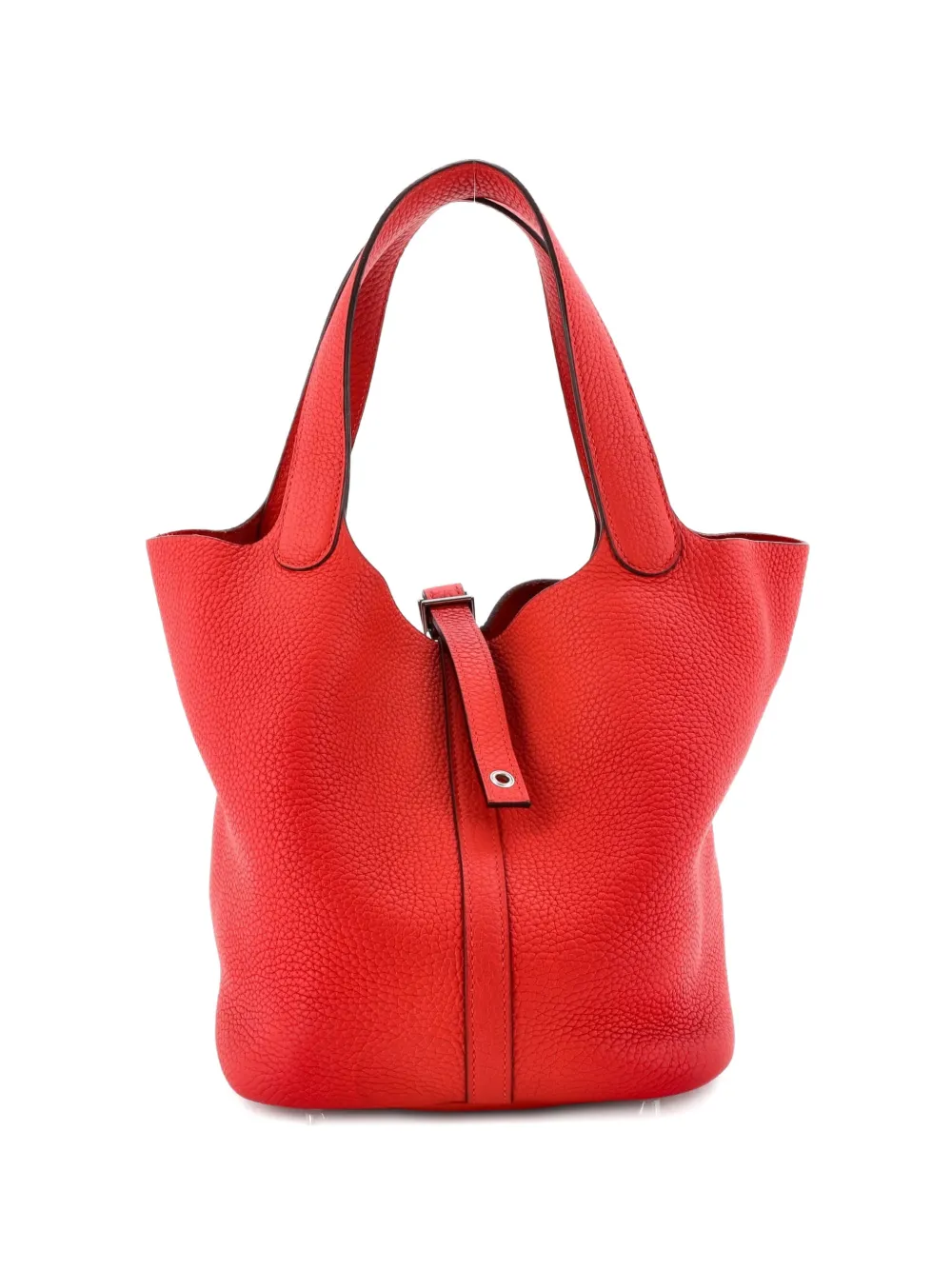 Hermès Pre-Owned Picotin Lock Bag Clemence MM bucket bag - Rosso