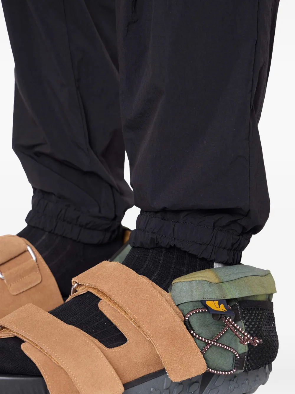 Kolor Broek met elastische ceintuur Zwart