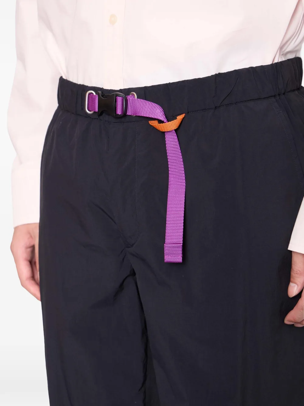 Kolor Broek met elastische ceintuur Zwart
