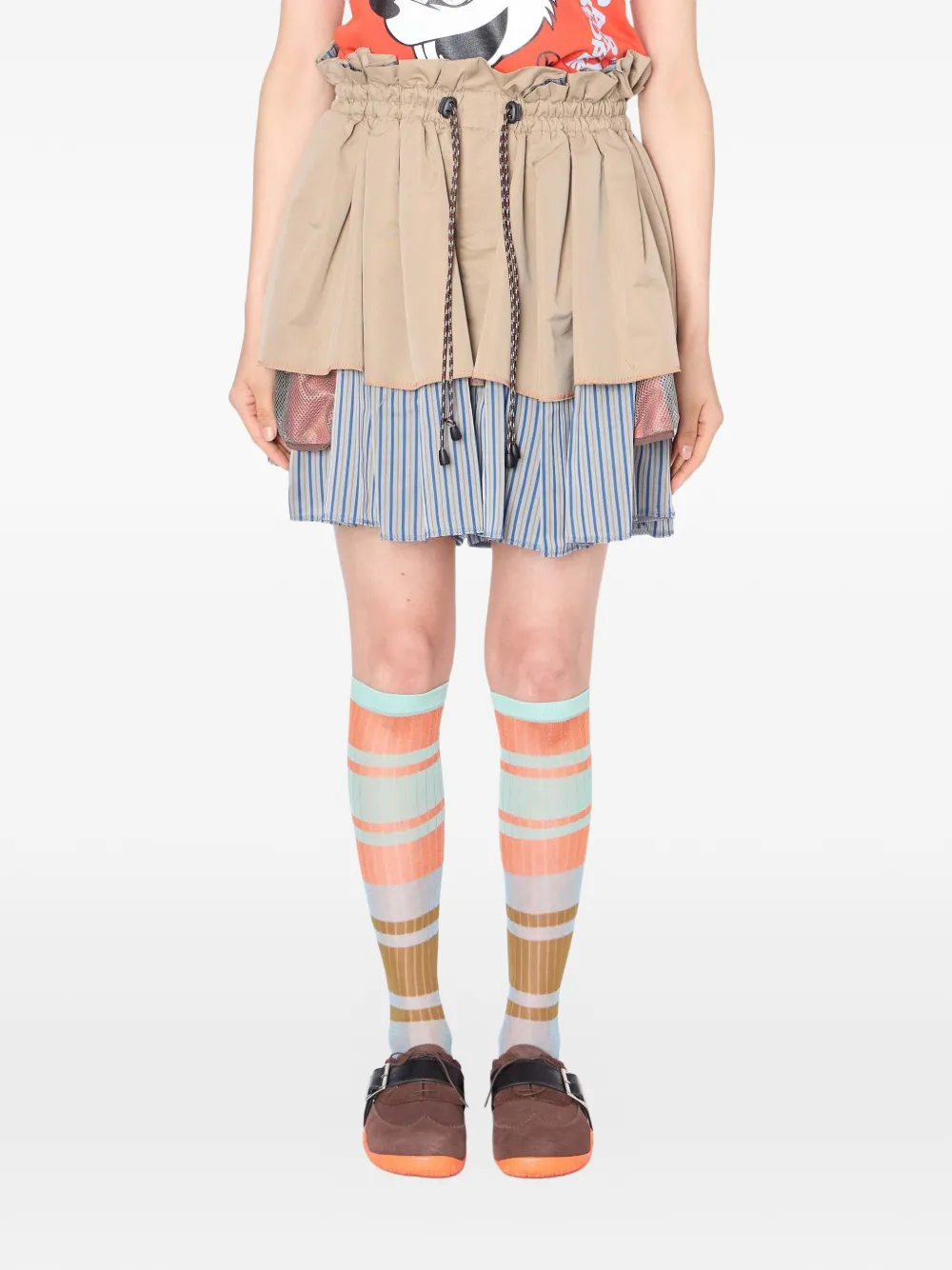Kolor striped-detail shorts - Toni neutri