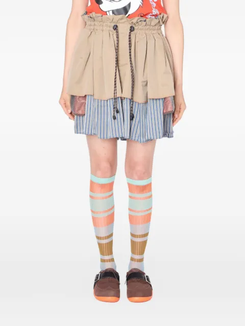 Kolor striped-detail shorts