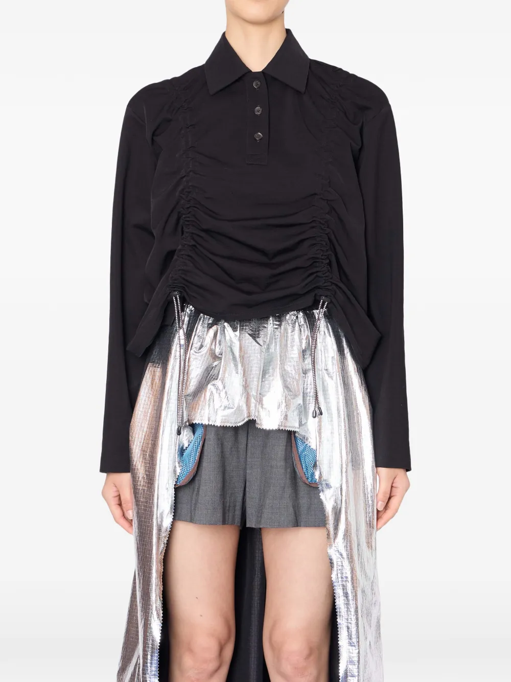 Kolor ruched top - Schwarz