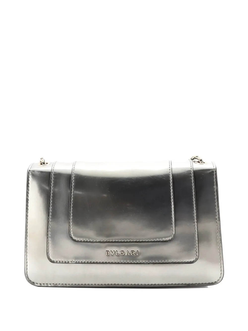  Bvlgari Pre-owned Borsa A Spalla Serpenti Forever Piccola In Pelle Metallizzata - Effetto Metallizzato 