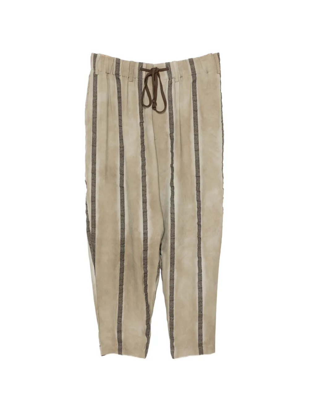 Uma Wang striped tapered trousers - Toni neutri